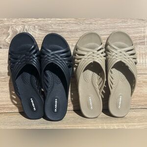 Okabashi Sandals bundle 2 pairs size 6.5 - 7.5 strap rubber waterproof shoes